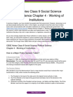 CBSE Notes Class 9 Social Science Political Science Chapter 4 Working of Institutions