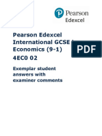 Edexcel GCSE Economics Paper 2 Exemplar Answers