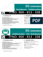 TFNO. 900 - 813 - 338: Demanda Est. Autobuses - Valdenoches