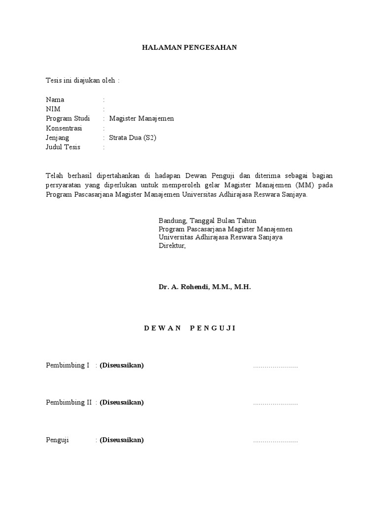 Contoh Lembar Pengesahan Rev Setelah Revisi | PDF