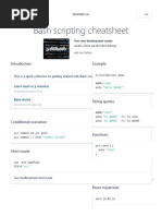 Bash Scripting Cheatsheet