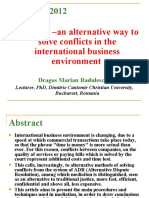 2012 BEM - Mediation - An Alternative Way To Solve Conflicts in The International Business Environment