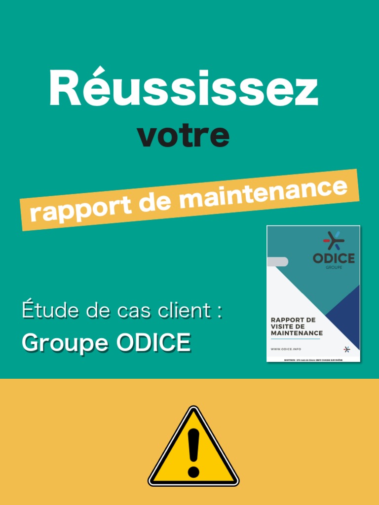 Rapport de maintenance Groupe ODICE | PDF