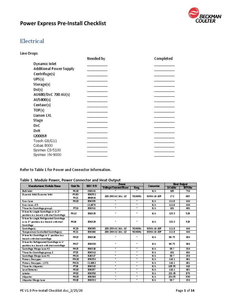 Power Express Pre-Install Checklist V5.0 | PDF | Barcode | Printer ...