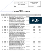 Anexo I Relação Dos Itens Da Licitação: Prefeitura Municipal de Siderópolis