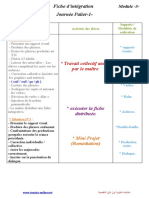 Fiche D'intégration Module 3 Journée Palier 1 Page 1 Classe 4 Ème Année