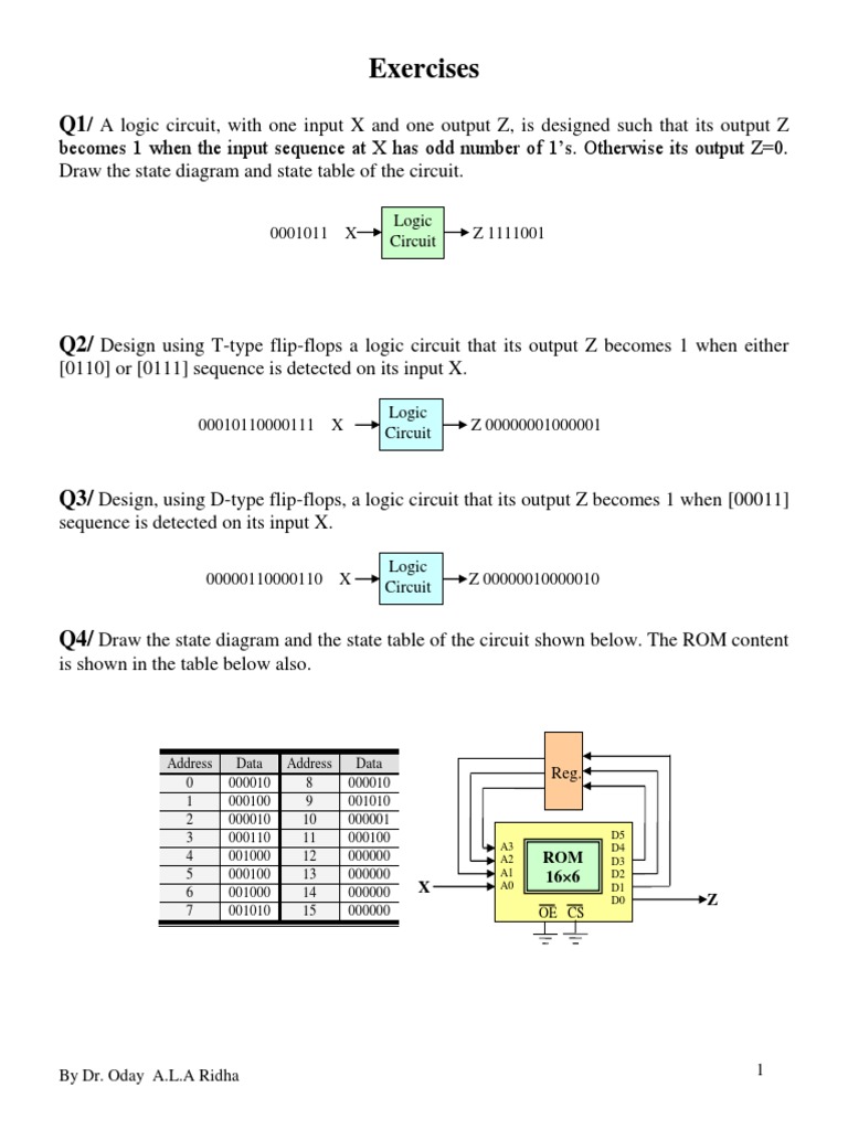 Logic Circuit Exercises | PDF | Logic Gate | Digital Technology