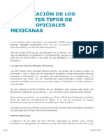 Clasificación de Los Diferentes Tipos de Normas Oficiales Mexicanas