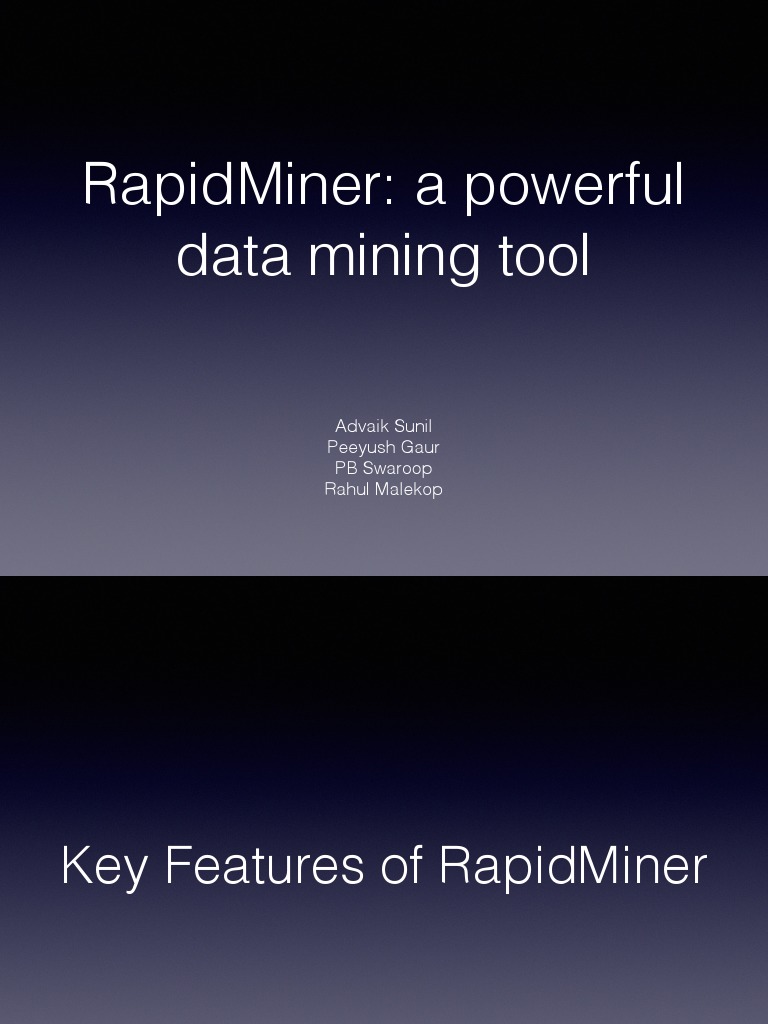 Rapid Miner Presentation PDF