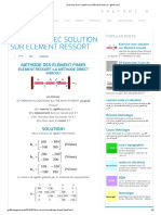 Exercice avec solution sur Élément ressort _ génie civil