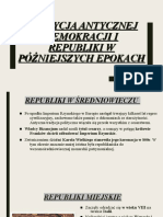 Tradycja Antycznej Demokracji I Republiki W Późniejszych Epokach