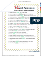Ficha Online de Subject Verb Agreement