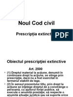 Noul Cod Civil. Prescripția Extinctivă