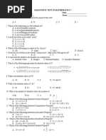 Diagnostic Test in Mathematics 7