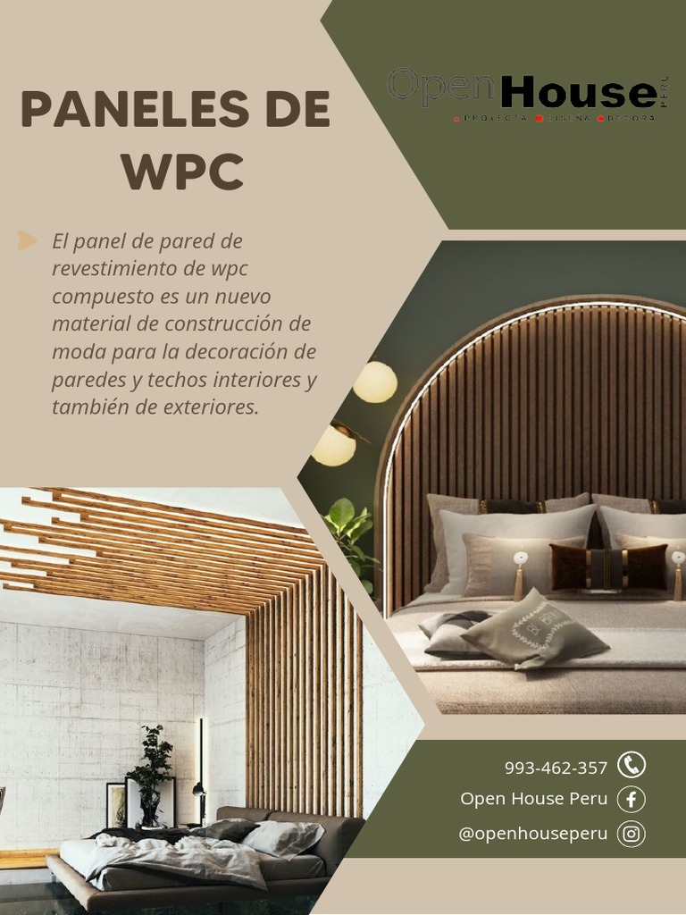 Paneles WPC para Decoración Interior y Exterior | PDF | Hogar ...
