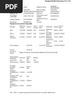 Payslip For The Month of Sep 2022