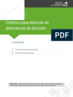 Criterios para Eleccion de Alternativas de Decision ESC 3