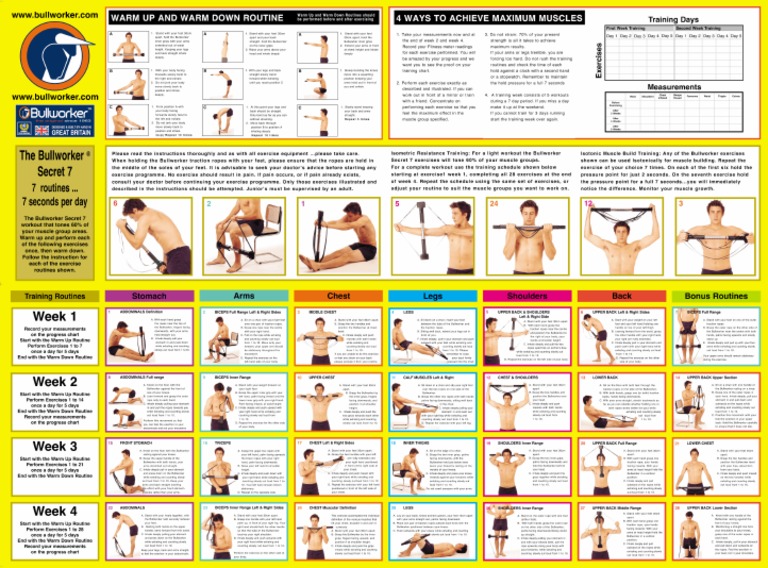 Bullworker UK Exercise Wallchart - JPG | PDF