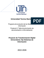 Arquitectura de La Información - P9 - Tabla de Priorizacion de Documentacion v1.0