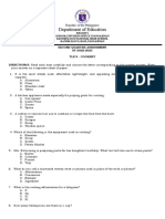 Cookery 7-Second Quarter Test - Booklet