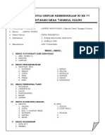 Susunan Panitia Gebyar Kemmerdekaan RI Ke 77