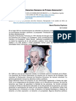 "Derechos Humanos de Primera Generación".