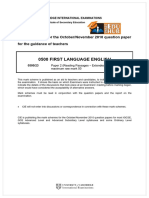 0500 First Language English: MARK SCHEME For The October/November 2010 Question Paper For The Guidance of Teachers