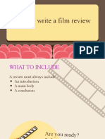 Film Review Writing Creative Writing Tasks - 133641