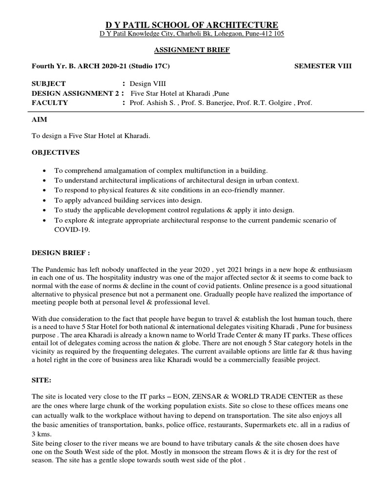 17C Design Brief5 Star Hotel PDF Design