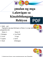 Pinagmulan NG Mga Lalawigan Sa Kinabibilangang Rehiyon