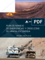 Manejo de Emergencias y Crisis (Cem) de Minera Escondida