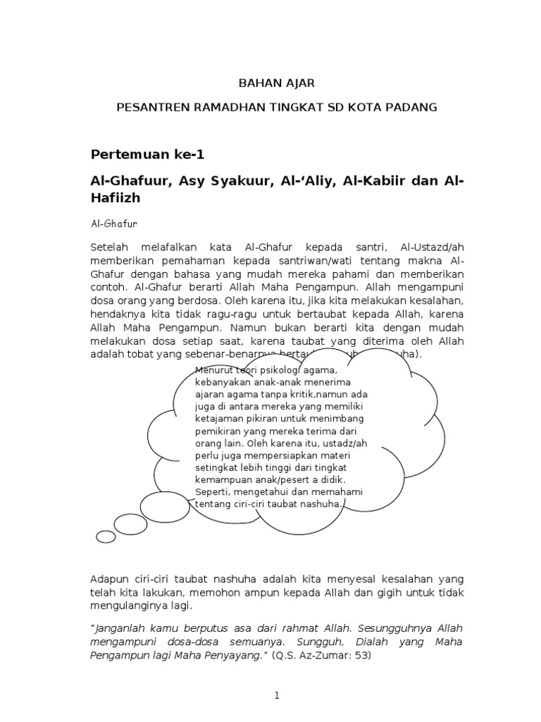 Buku Asma Ul Husna Sd Pdf