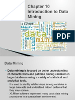 Introduction to Data Mining Techniques and XLMiner Software