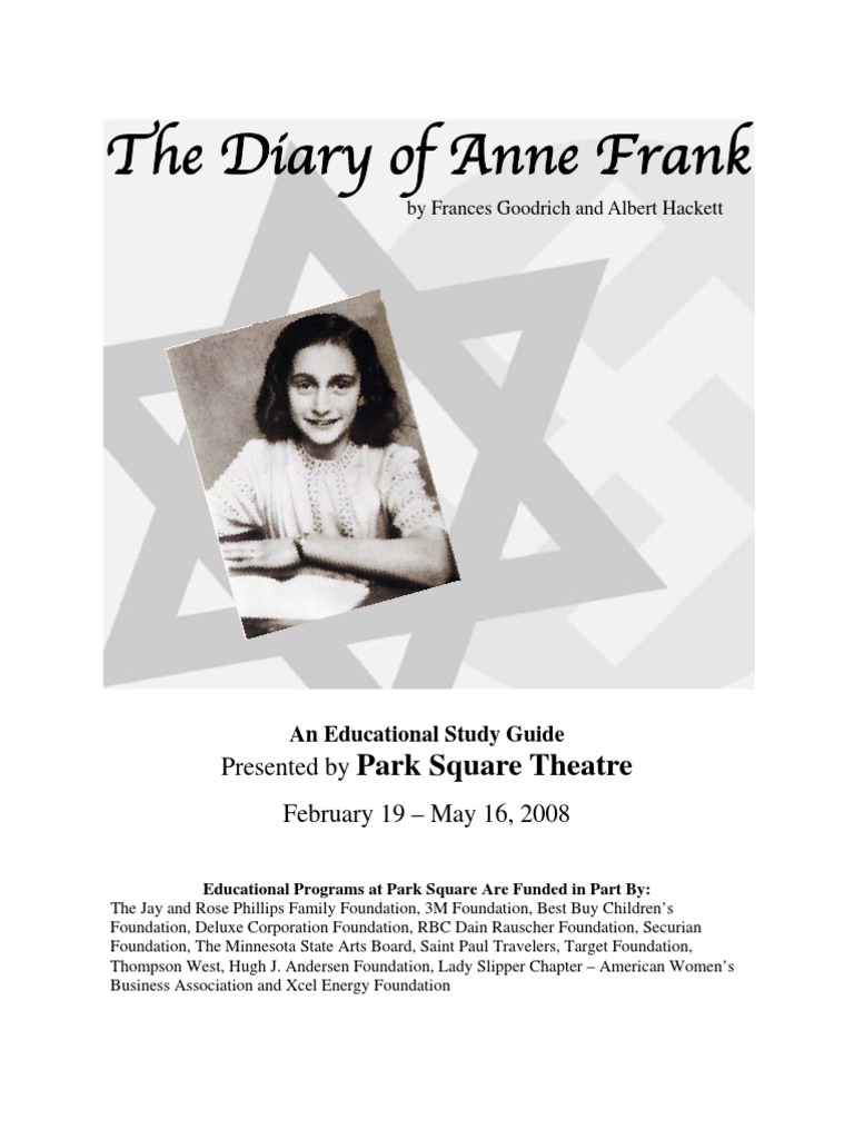 The Diary of Anne Frank - Study Guide | PDF | Hanukkah | Anne Frank