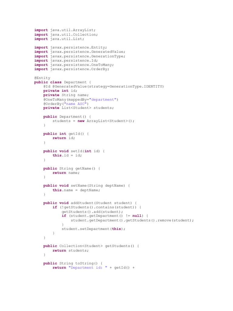 C C C C C C C C C: "Department" "Name ASC" | PDF | Metadata | Sql