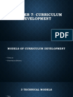 Chapter 7 - Curriculum Development 1