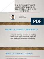 ICT and Conventional Learning Material