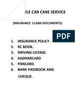 Insurance Claim Documents