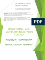 Format Rangkuman Hasil Genba Training Parts For BLA