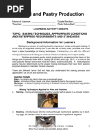 SHS Grade 11 - TVL Bread and Pastry Production | PDF | Dough | Breads