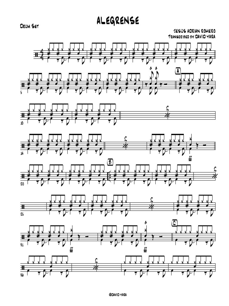 Alegrense Score - Drum Set | PDF