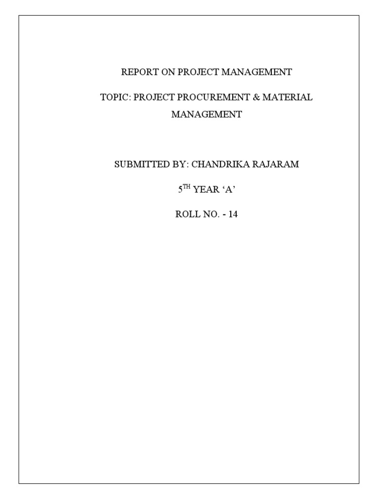 Project Management | Download Free PDF | Project Management | Procurement