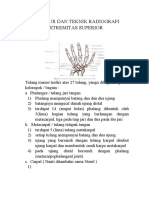 (A) Prosedur Dan Teknik Radiografi Extremitas Superior