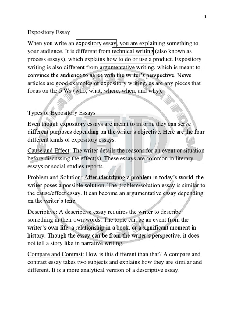 Expository Essay Example, Educational Platform | PDF | Essays