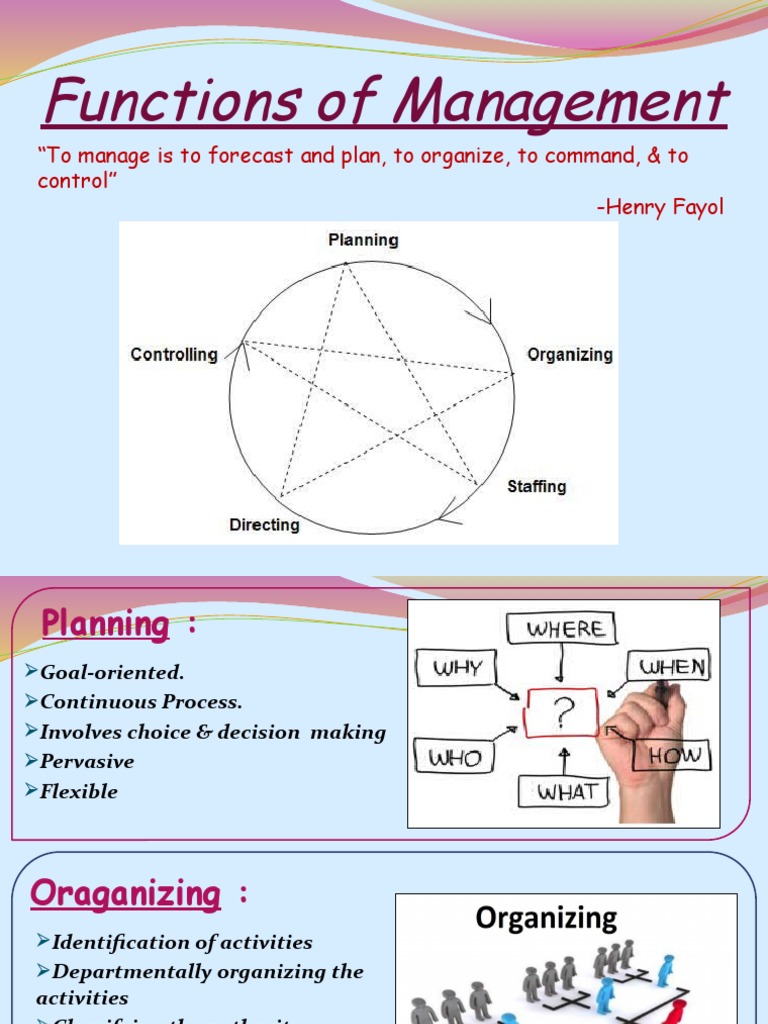 Functions of Management | PDF