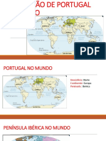 Localização de Portugal na Europa e na Península Ibérica