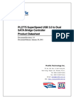 PL2775 SuperSpeed USB 3.0 to Dual SATA Bridge Controller Product Datasheet