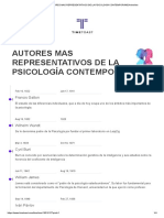 AUTORES MAS REPRESENTATIVOS DE LA PSICOLOGÍA CONTEMPORÁNEA Timeline