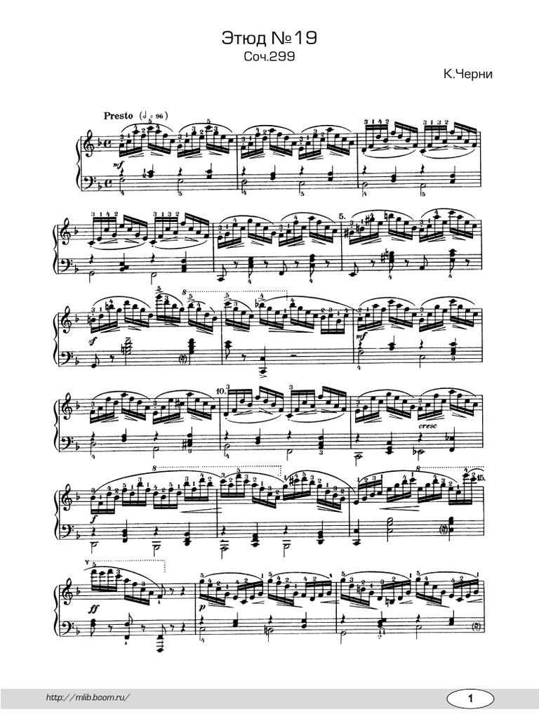 Czerny - Study nr19 Op.299 | PDF