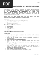 Method of Statemnet For Testing Commissioning of Chilled Water Pumps